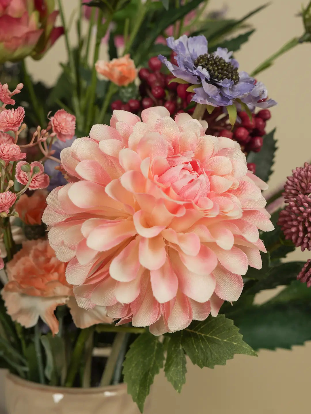 Kunstboeket Liv + Vaas Sahara Cream