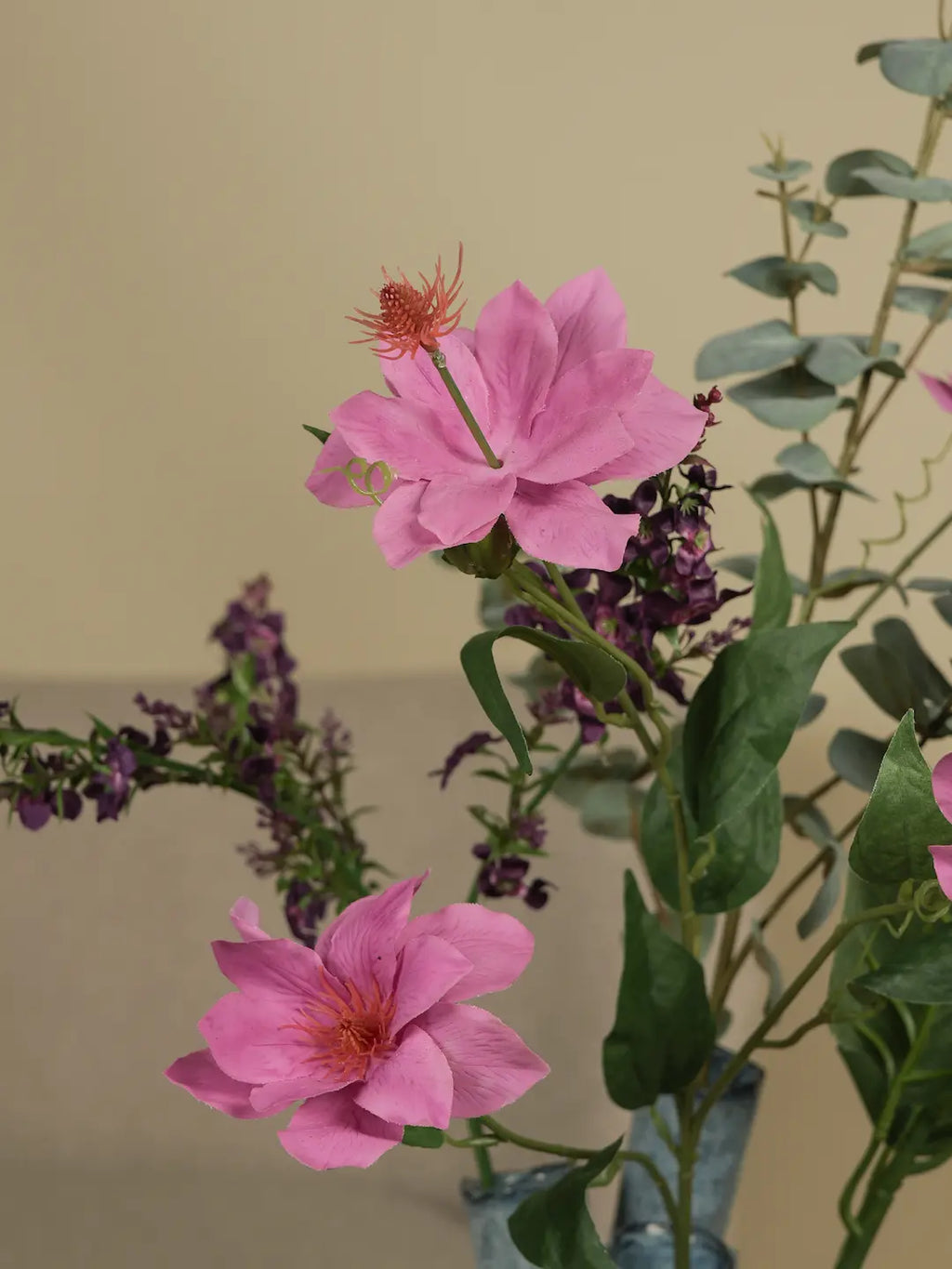 Kunstboeket Pip + Vaas Coral Pink