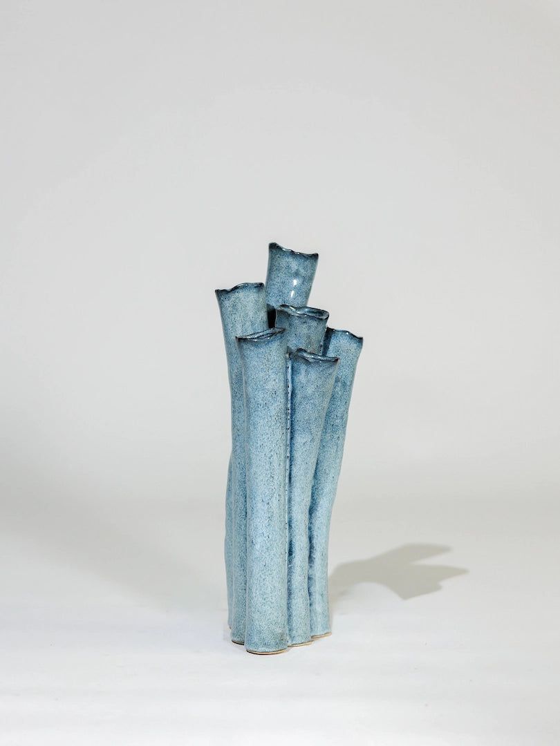 Vaas Coral blauw Kunstbloemen Discounter